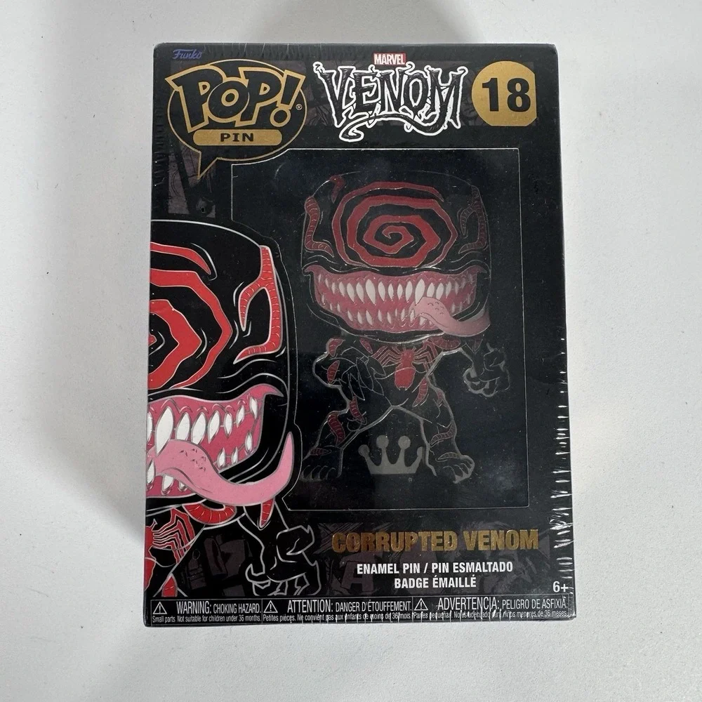 Funko Pop! Pin Marvel Venom #18 Corrupted Venom Enamel Pin Figure Collectible Ne